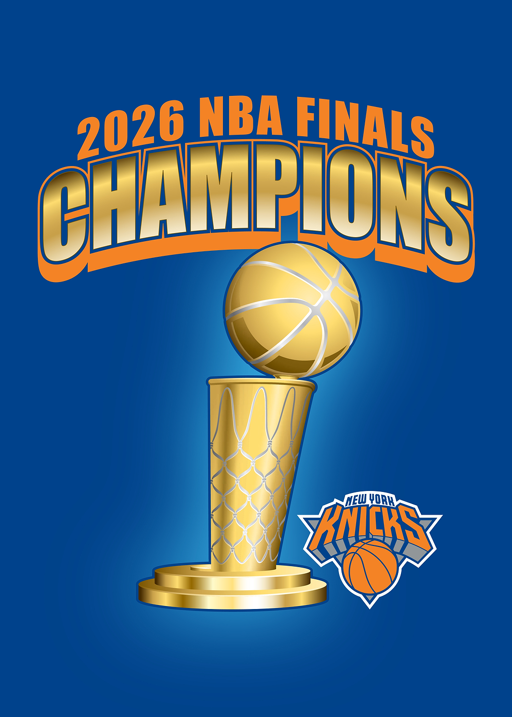 Knicks Trophy 2026 NBA Finals Champions: постер из коллекции NBA