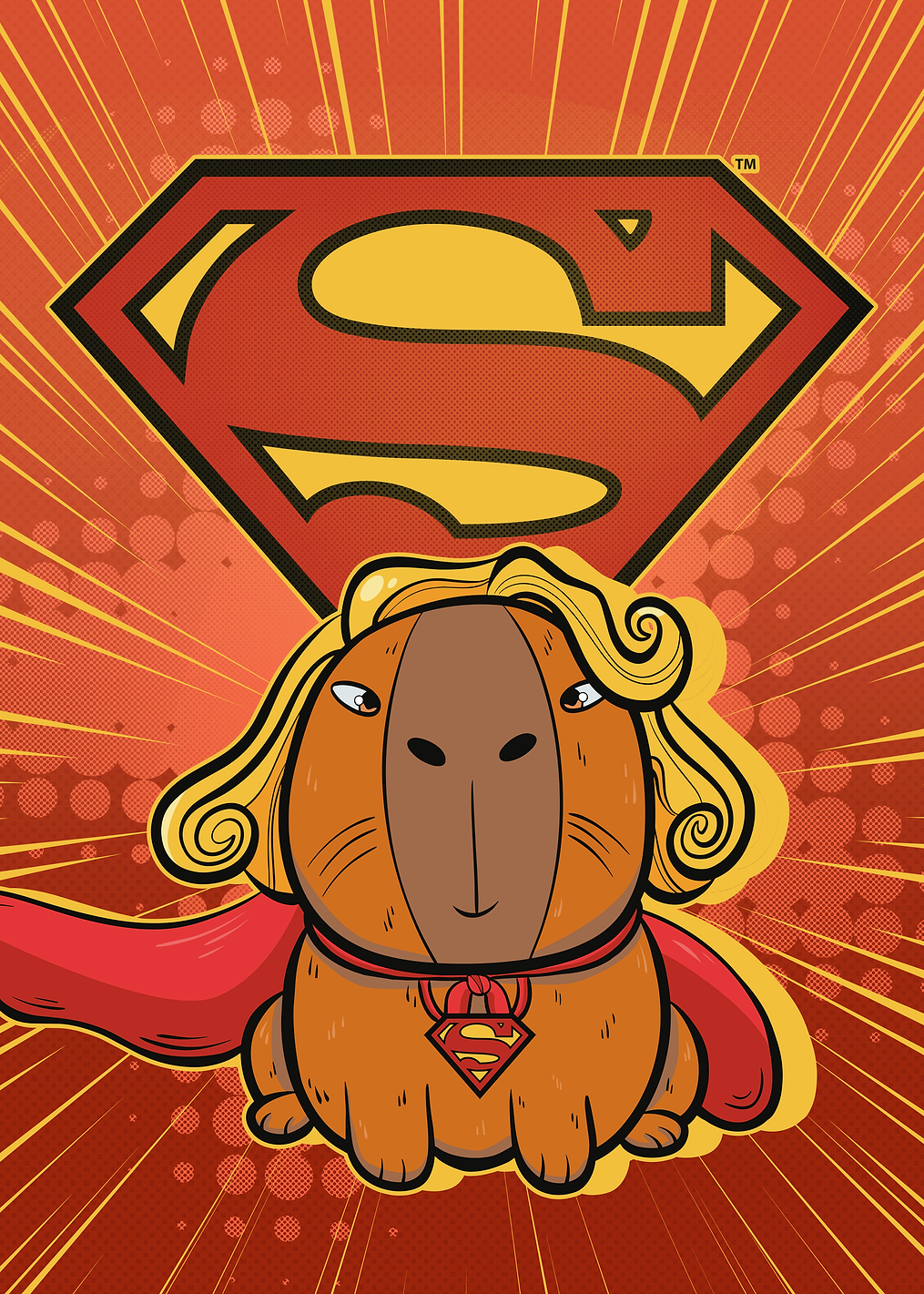 Super Capybara's Heroic Debut: постер из коллекции DC Comics