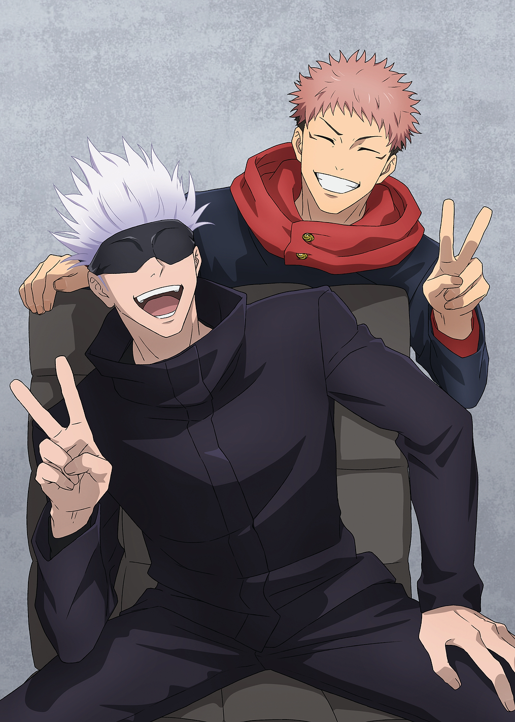 Jujutsu Kaisen: Gojo and Yuji's Selfie Smile: постер из коллекции Jujutsu Kaisen