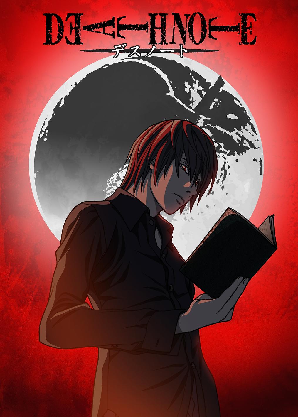 Death Note: Light Yagami's Ominous Gaze: постер из коллекции Death Note