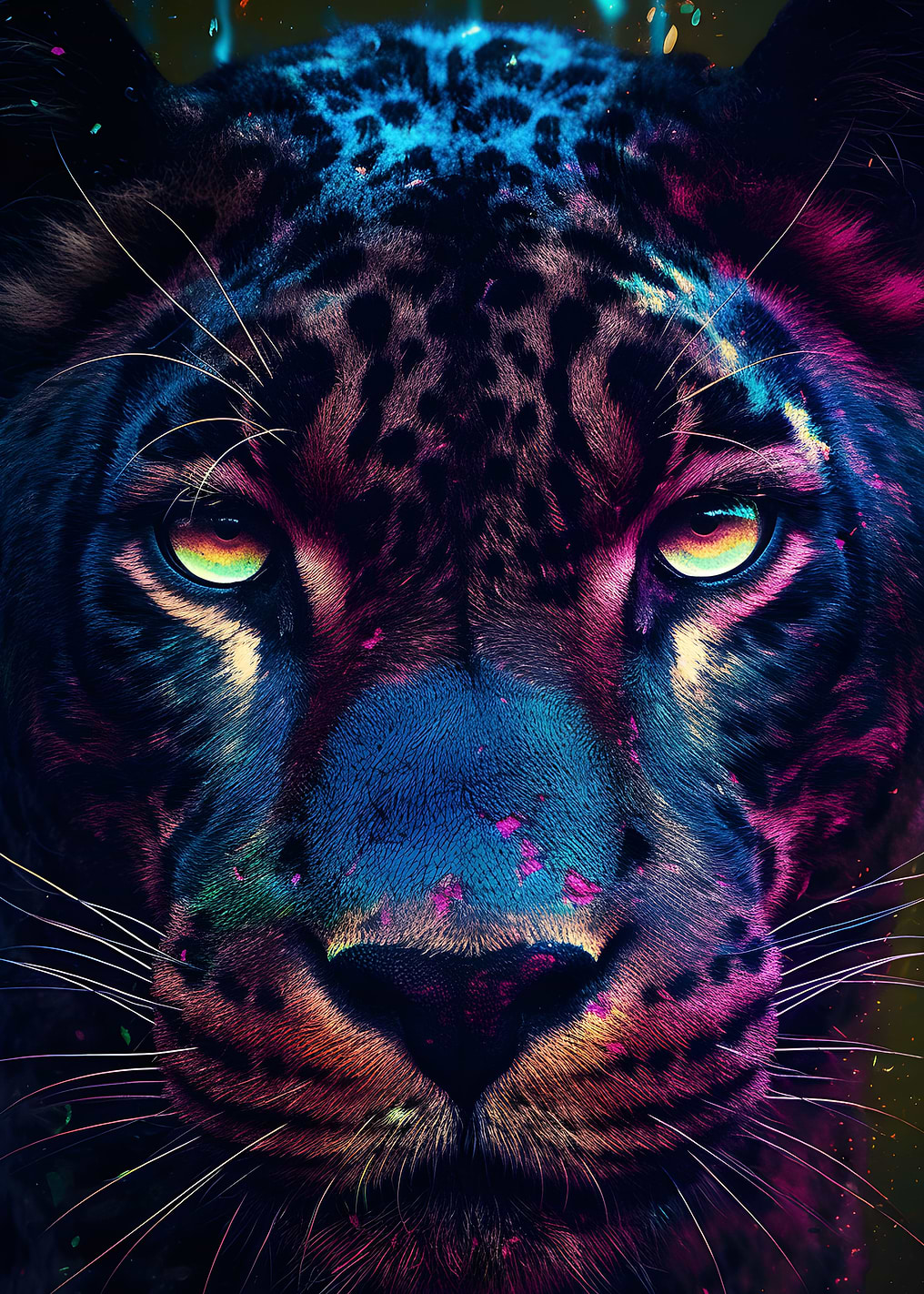 Black Panther Fluorescent: постер из коллекции Чёрная Пантера