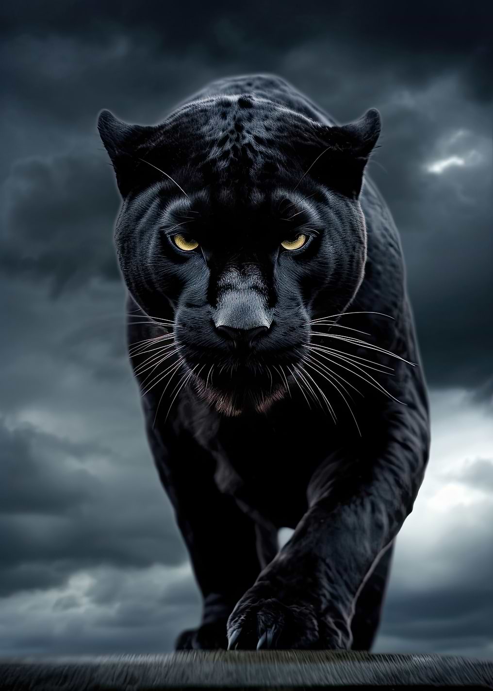 Black Panther in the storm: постер из коллекции Чёрная Пантера