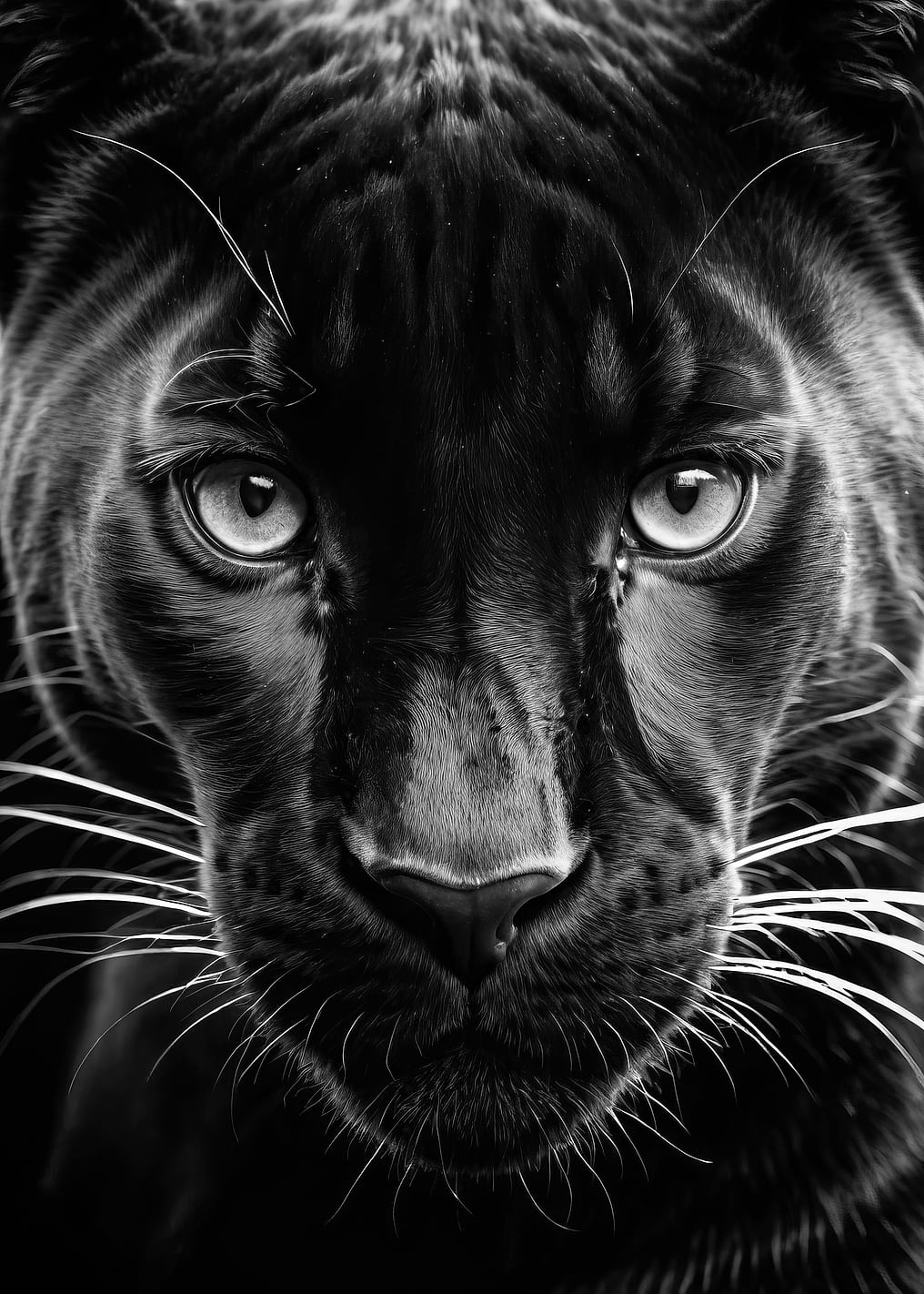 black panther face poster: постер из коллекции Чёрная Пантера