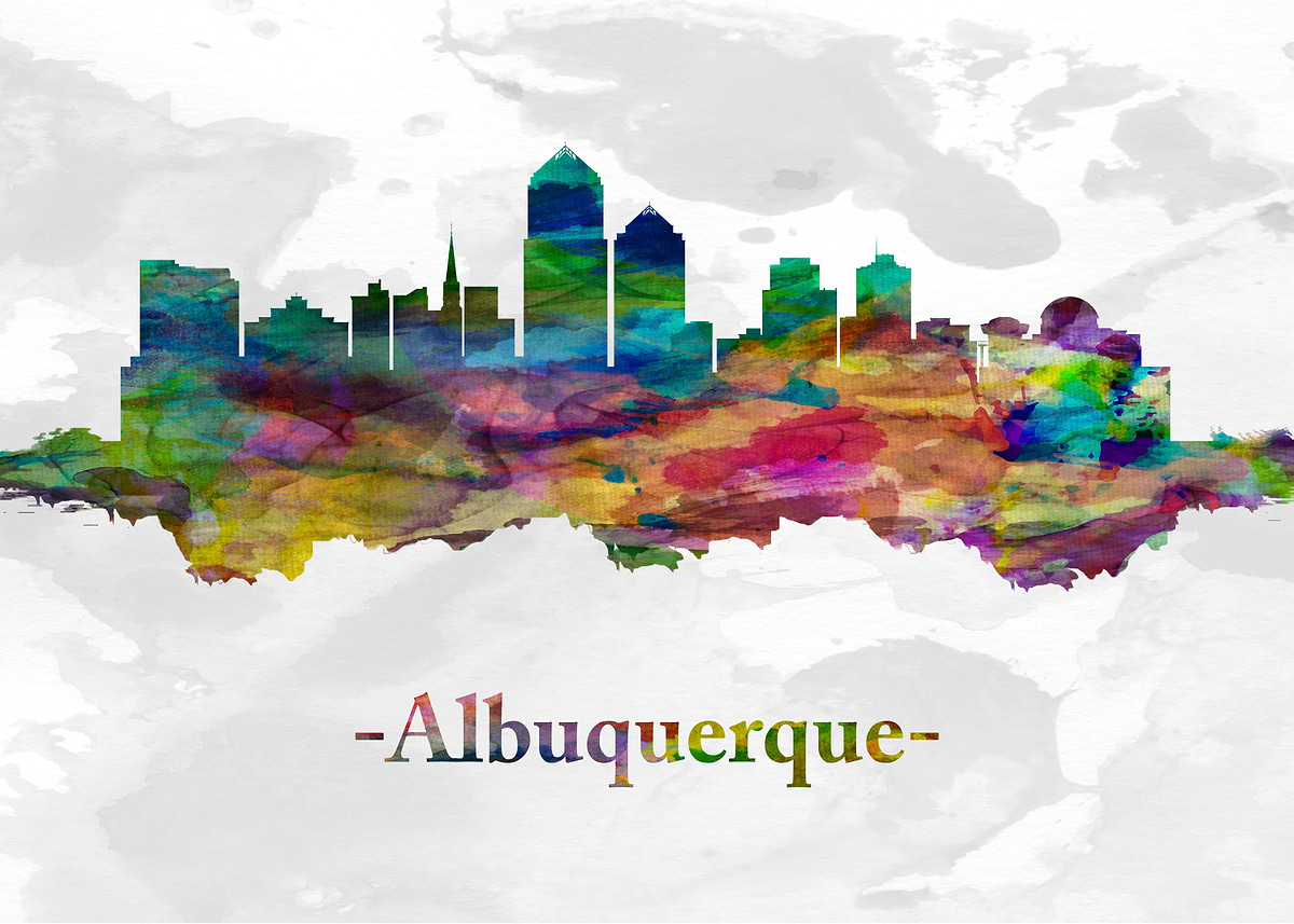 'Albuquerque New Mexico' Poster, picture, metal print, paint by Towseef ...