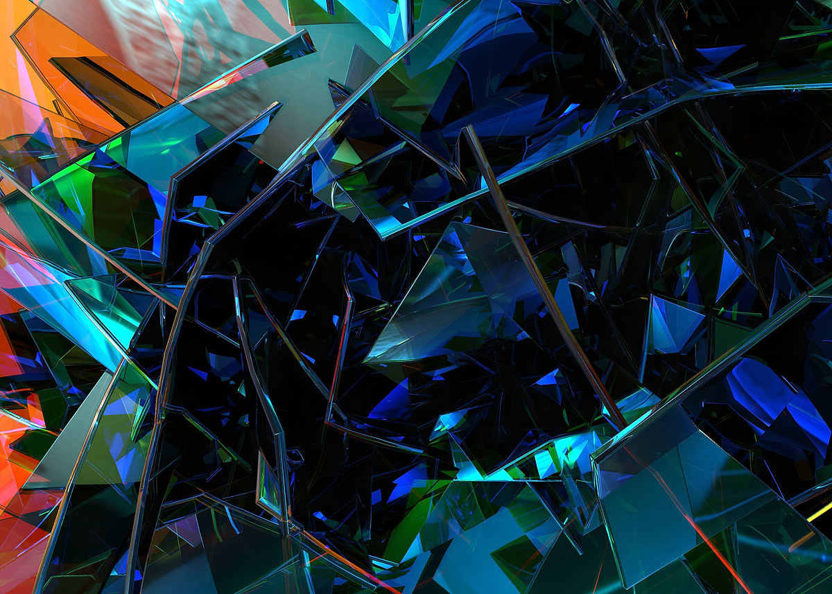 Shards Layout Poster 'Shards' Poster, picture, metal print, paint by Aivaras Grauzinis ...