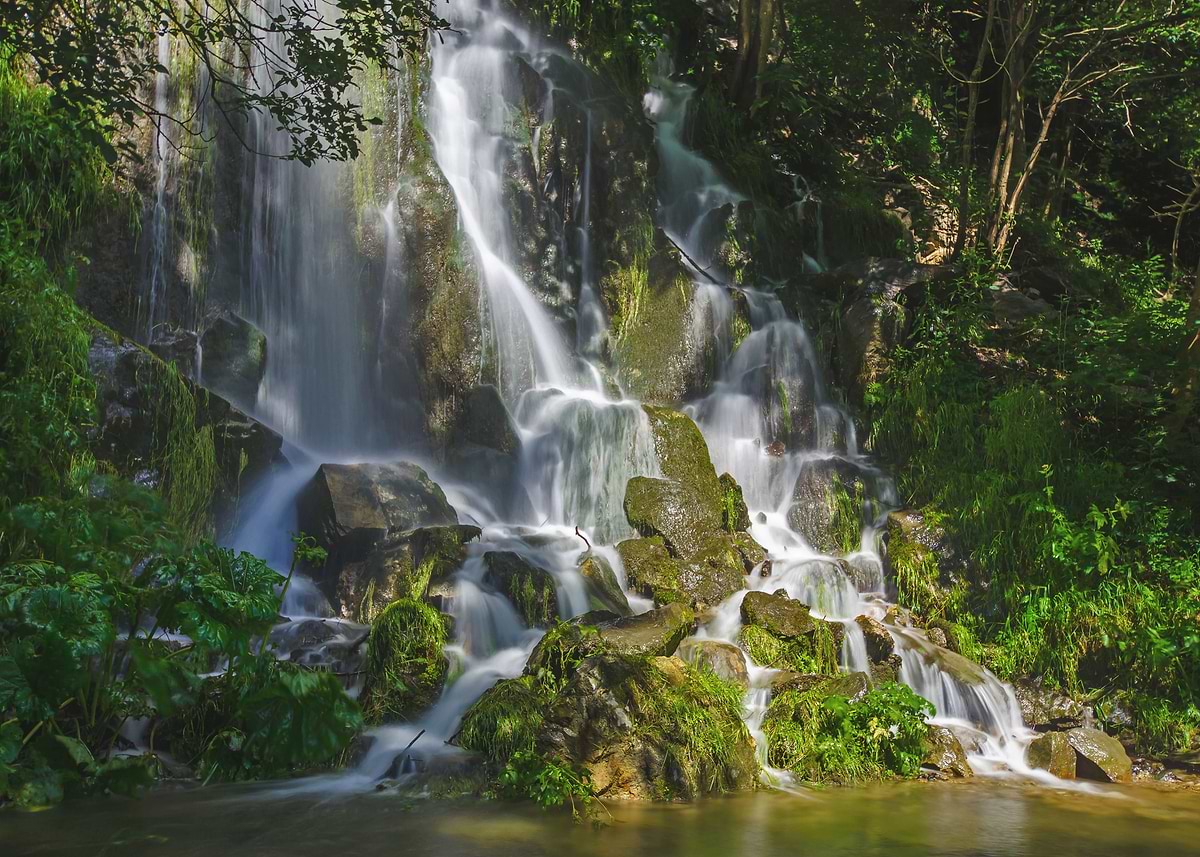 Spiro Waterfall 'Fairy Waterfall' Poster, picture, metal print, paint by Steffen Gierok ...