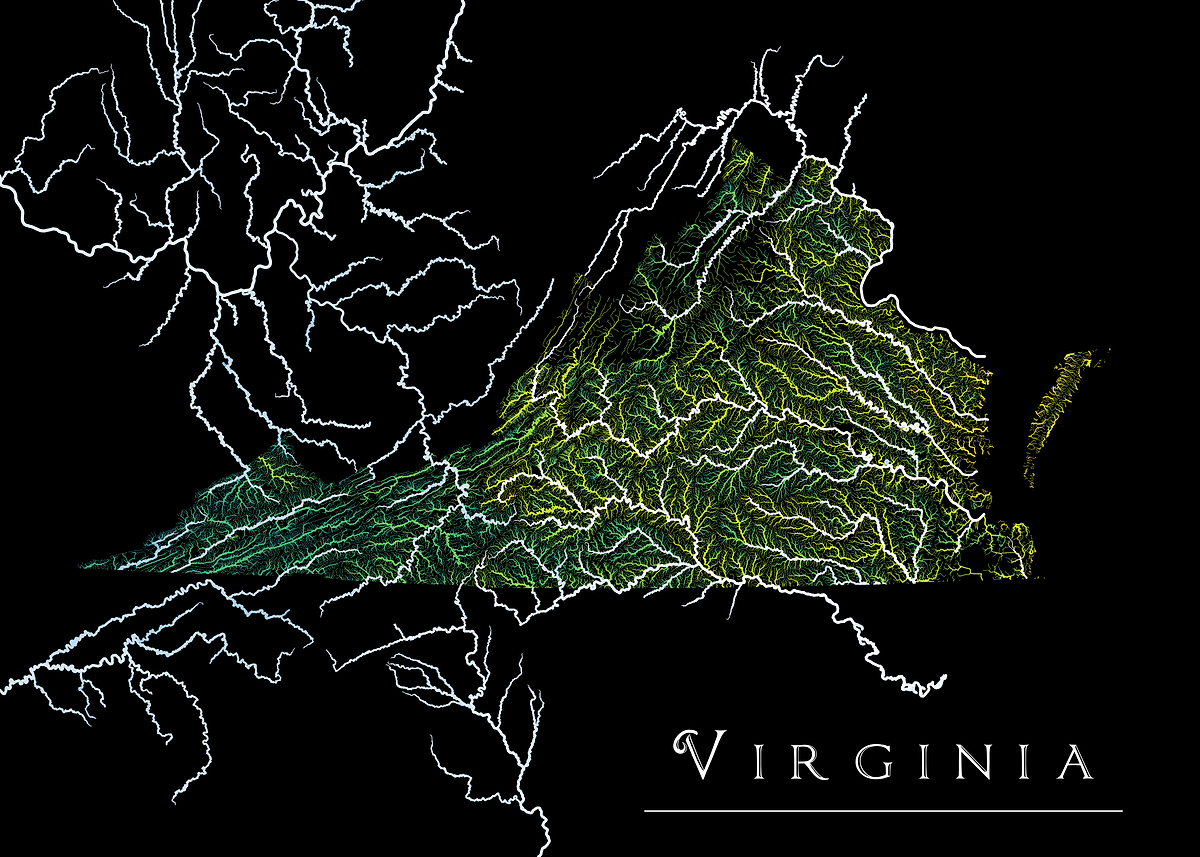 'Virginia Rivers' Poster, picture, metal print, paint by Soula Studios ...
