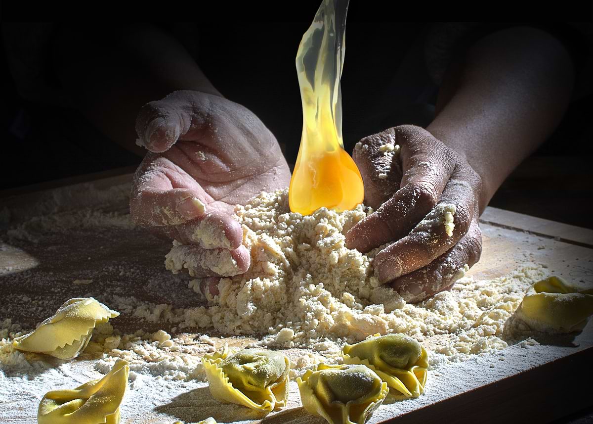 'making dough 3' Poster, picture, metal print, paint by Alex Neumayer ...