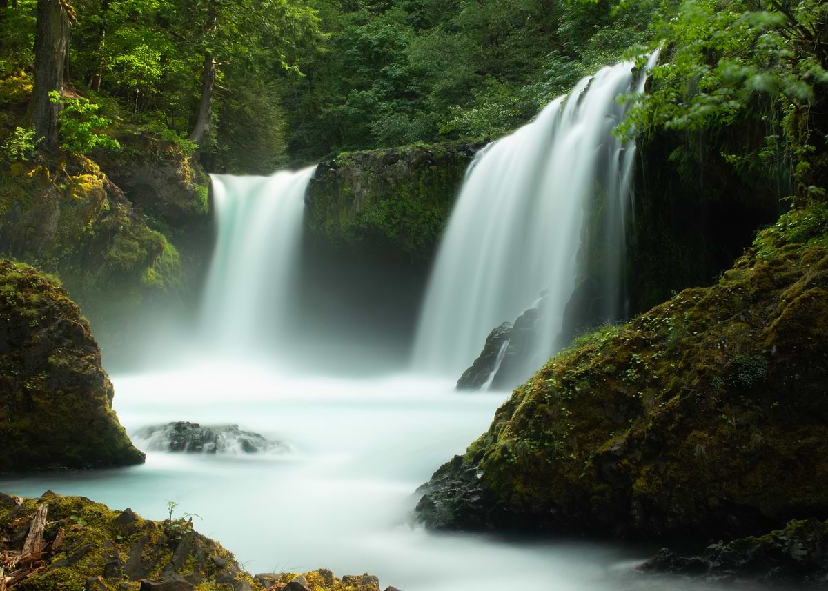 Spiro Waterfall 'Spirit Falls' Poster, picture, metal print, paint by Blake | Displate