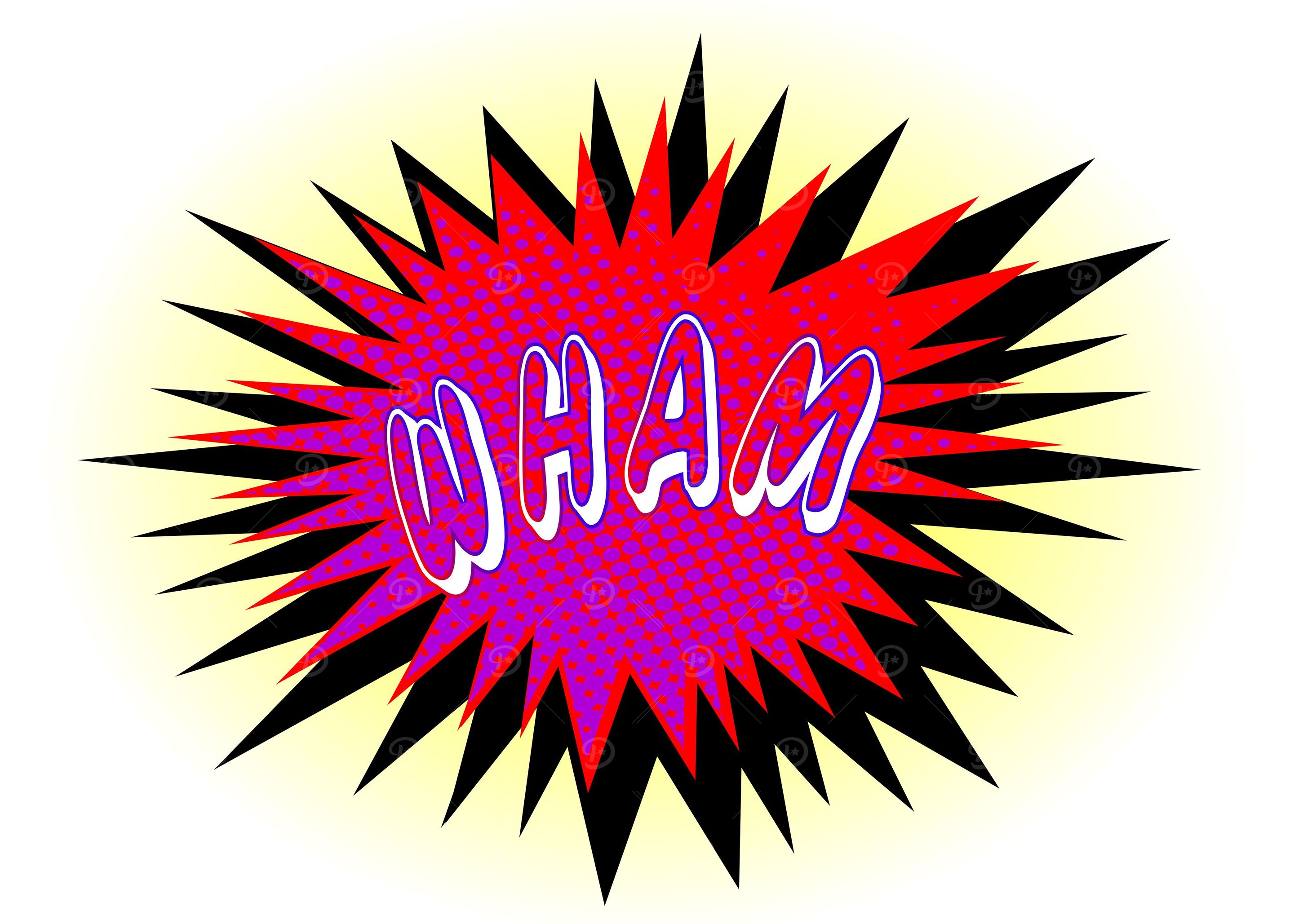 Waam Cartoon 'Cartoon Wham' Poster, picture, metal print, paint by HomeStead Digital ...