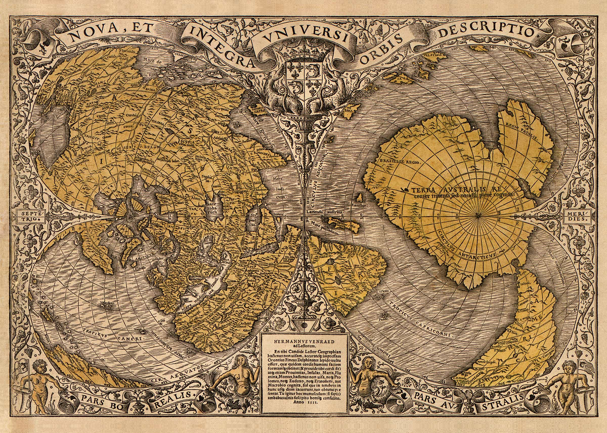 '1531 Map of the World' Poster, picture, metal print, paint by Cornea ...