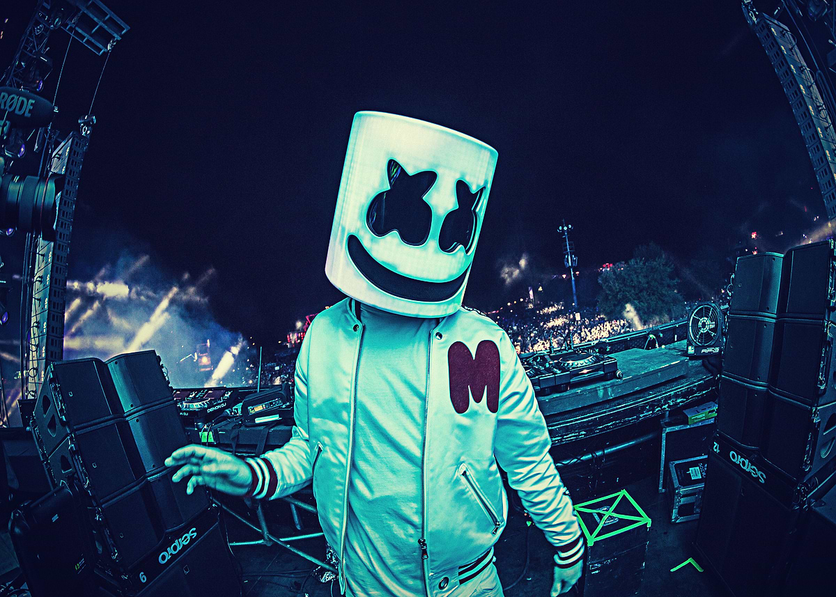 DJ Marshmello' Poster, picture, metal print, paint by ZDai | Displate
