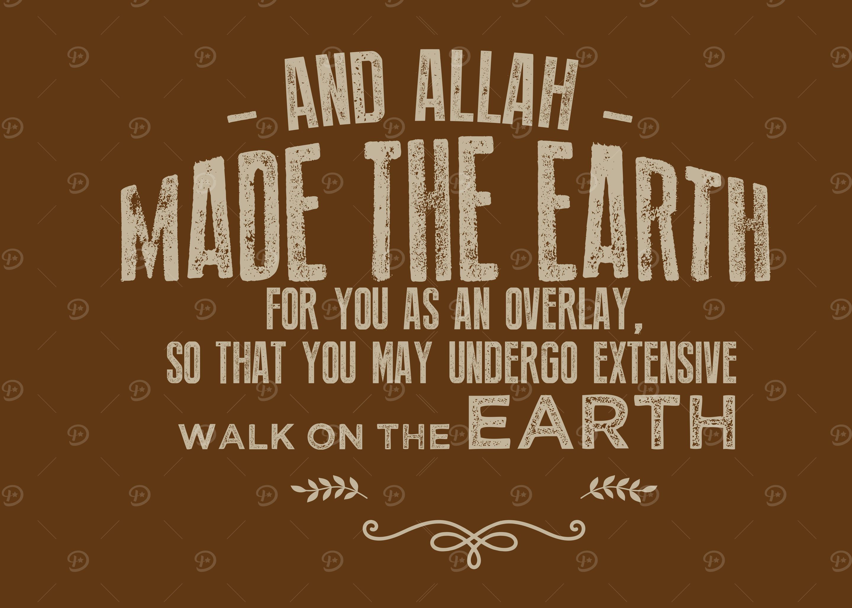 'Allah made the earth' Poster, picture, metal print, paint by baraiko ...