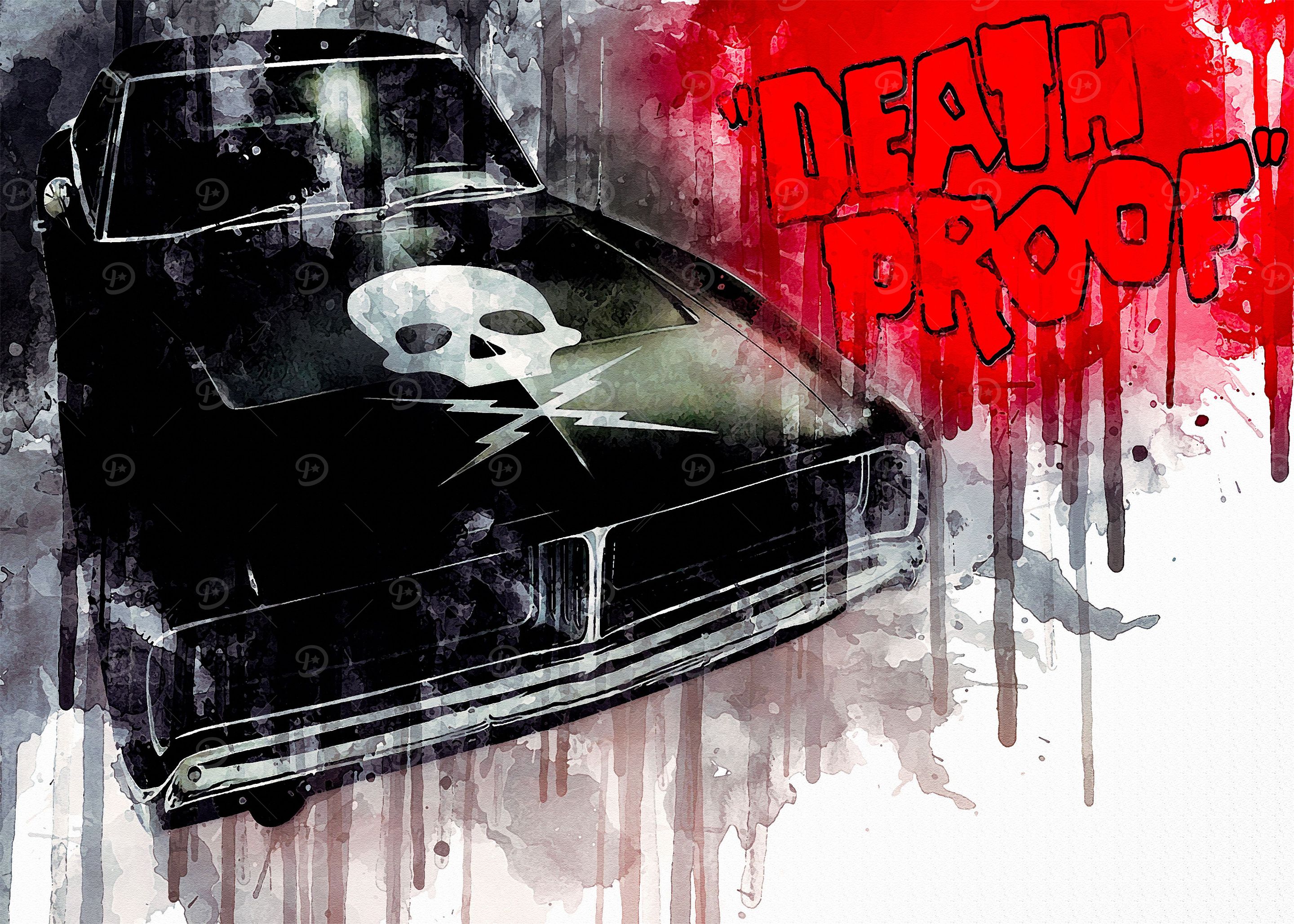 Death proof 1' Poster, picture, metal print, paint by Kaye Luca