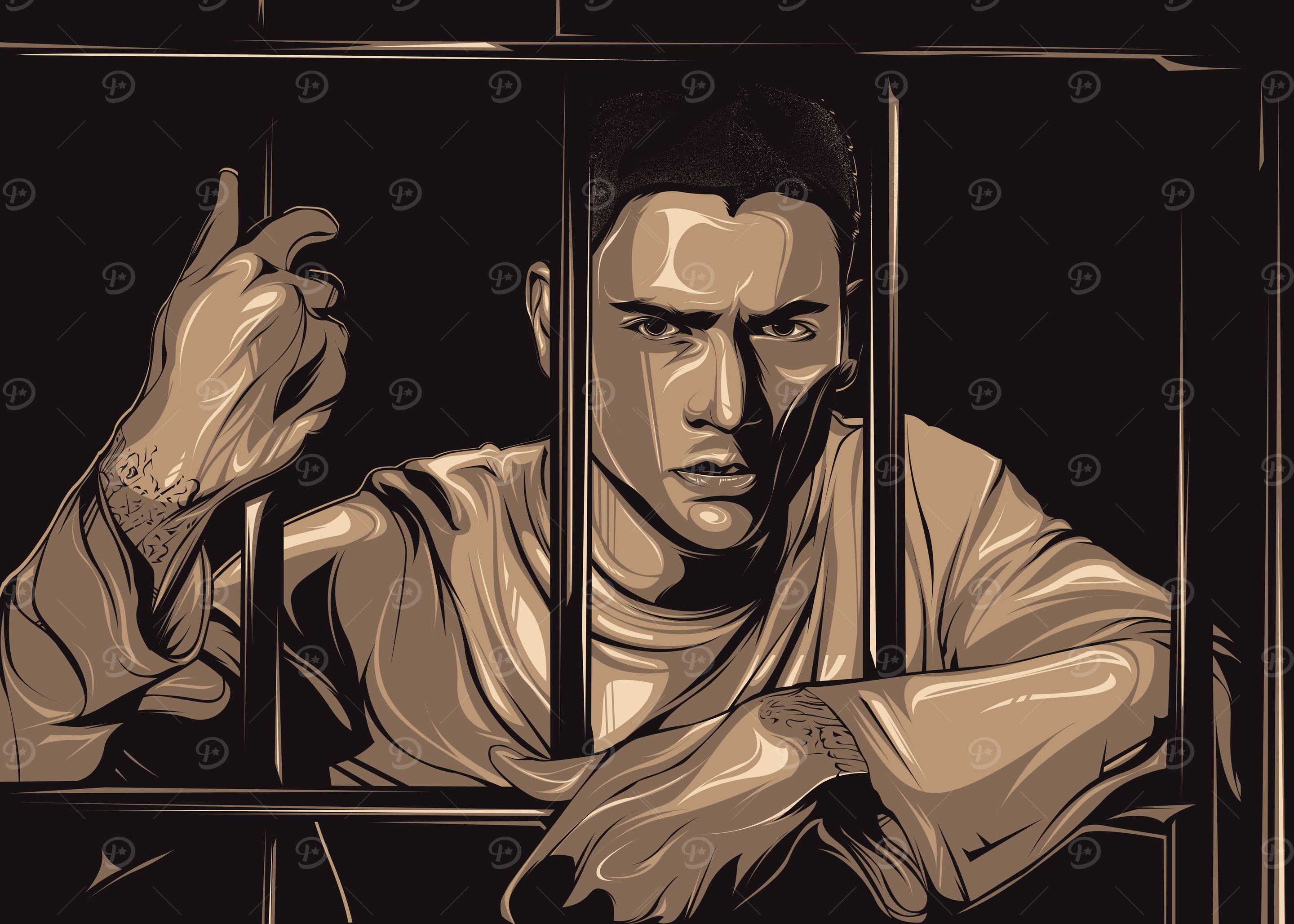 Michael Scofield Vector' Poster, picture, metal print, paint by