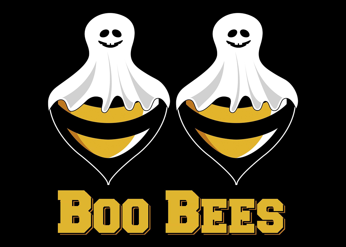 'Boo Bees' Poster, picture, metal print, paint by John DonJoe | Displate