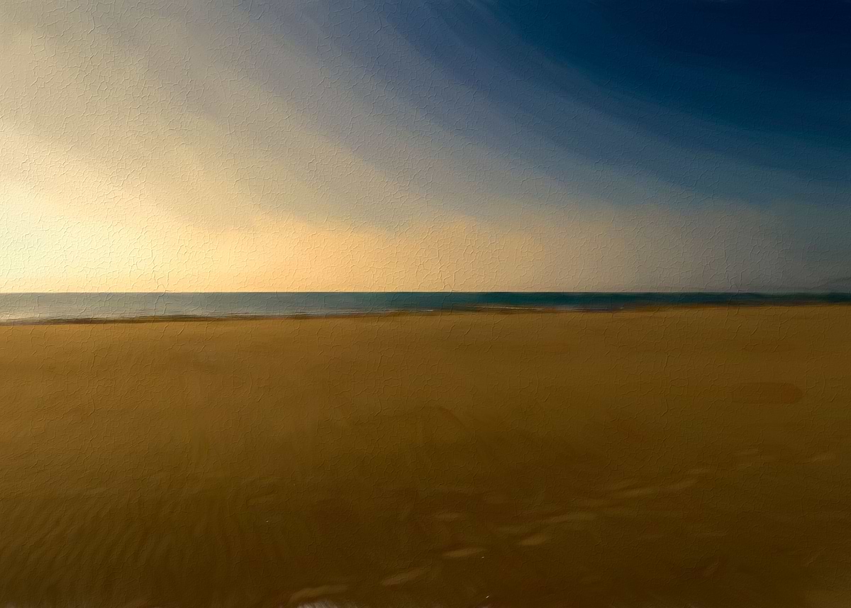 'abstract deserted beach ' Poster, picture, metal print, paint by ...