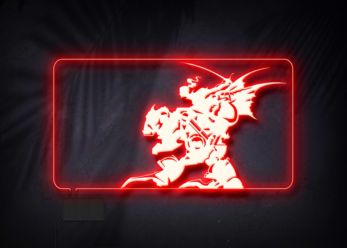 Final Fantasy VI 6 Neon' Poster, picture, metal print, paint