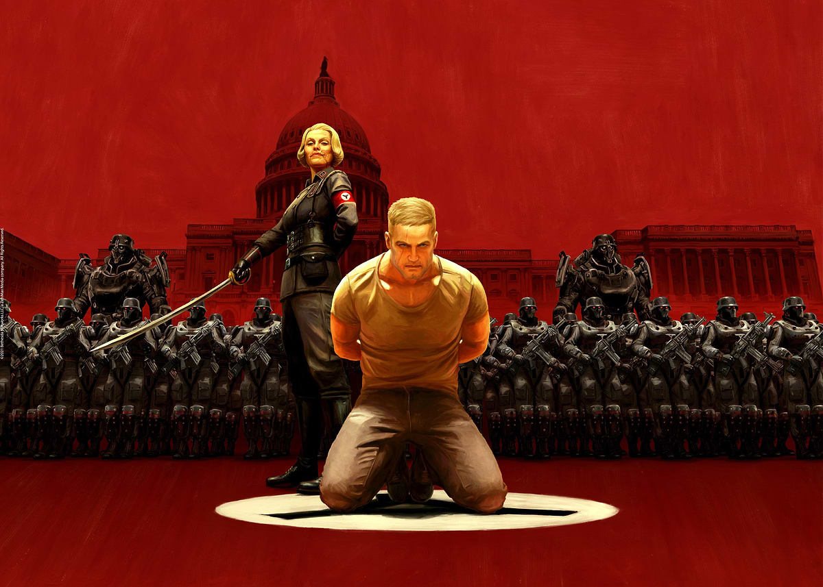 Blazkowicz's Execution' Poster, picture, metal print, paint by