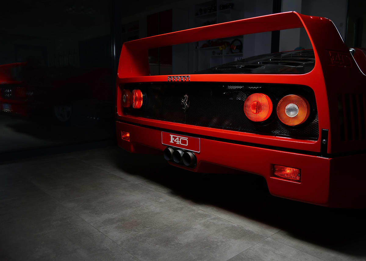 'Ferrari F40 Rear' Poster, picture, metal print, paint by Rollz | Displate
