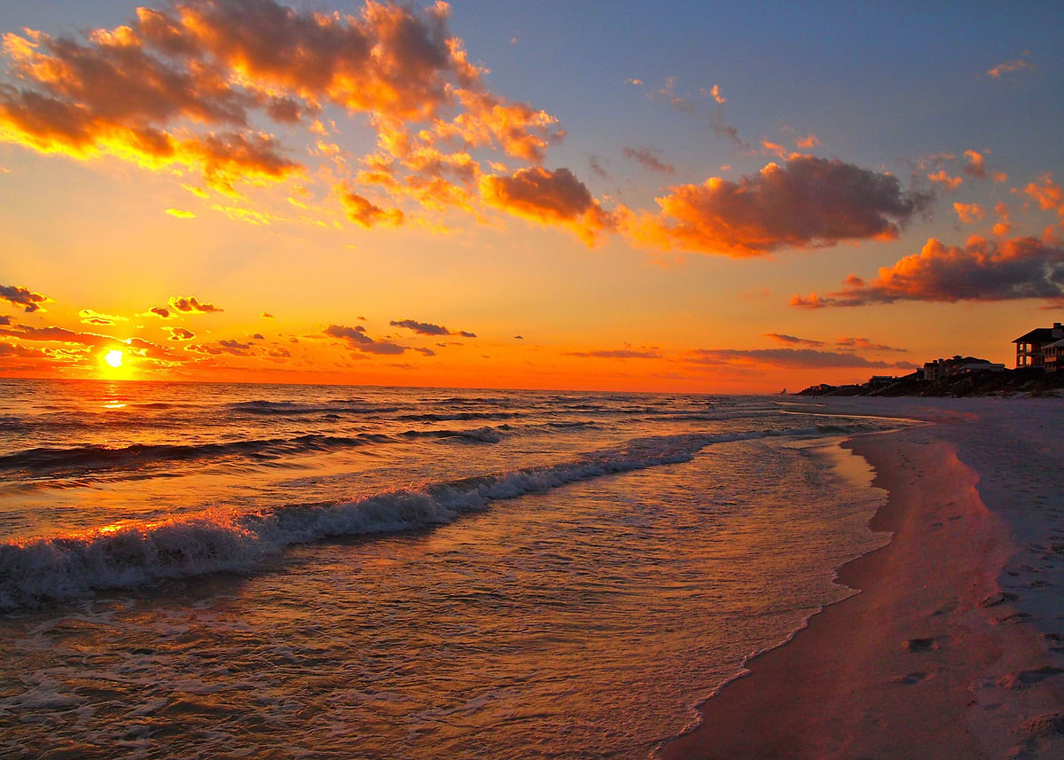 Sunset beach' Poster, picture, metal print, paint by Mad Crabs