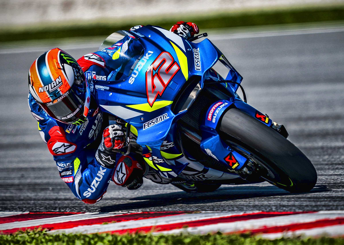 'Alex Rins MotoGP Suzuki' Poster, picture, metal print, paint by ...