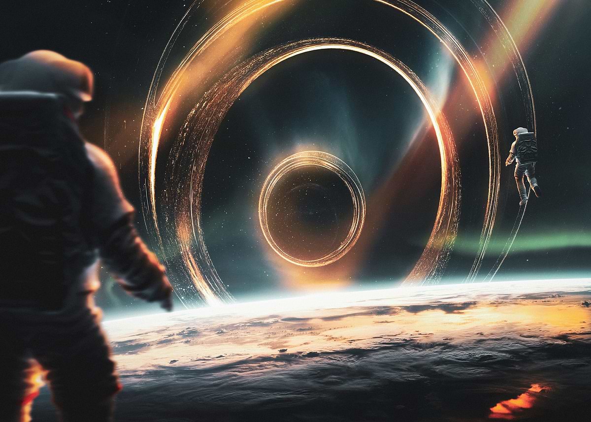 Space Fantasy Black Hole' Poster, picture, metal print, paint by
