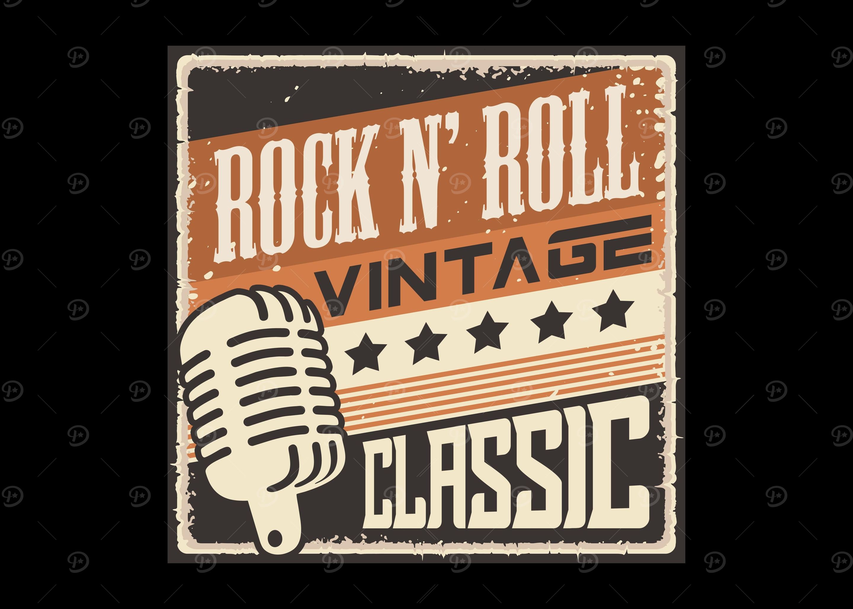 Rock and Roll Music 1950s' Poster, picture, metal print, paint by