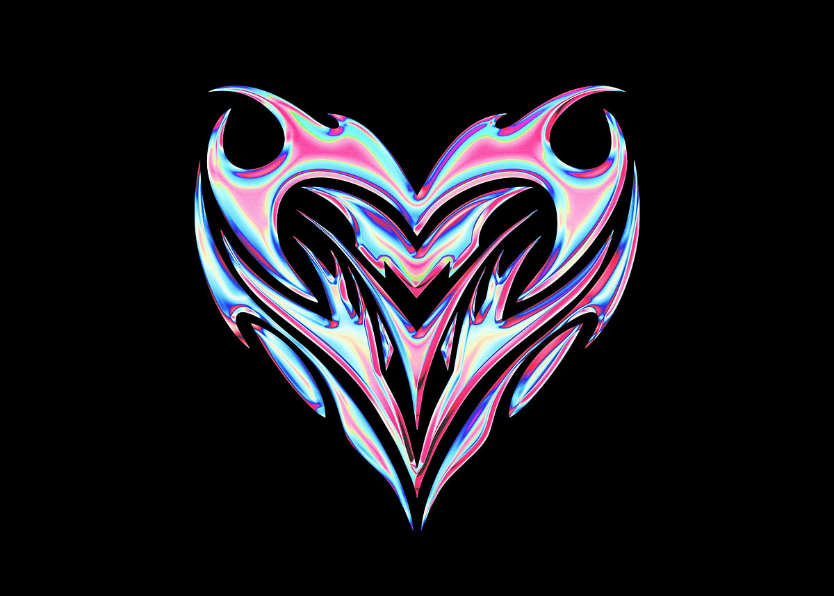 Chrome Heart' Poster, picture, metal print, paint by Evbert