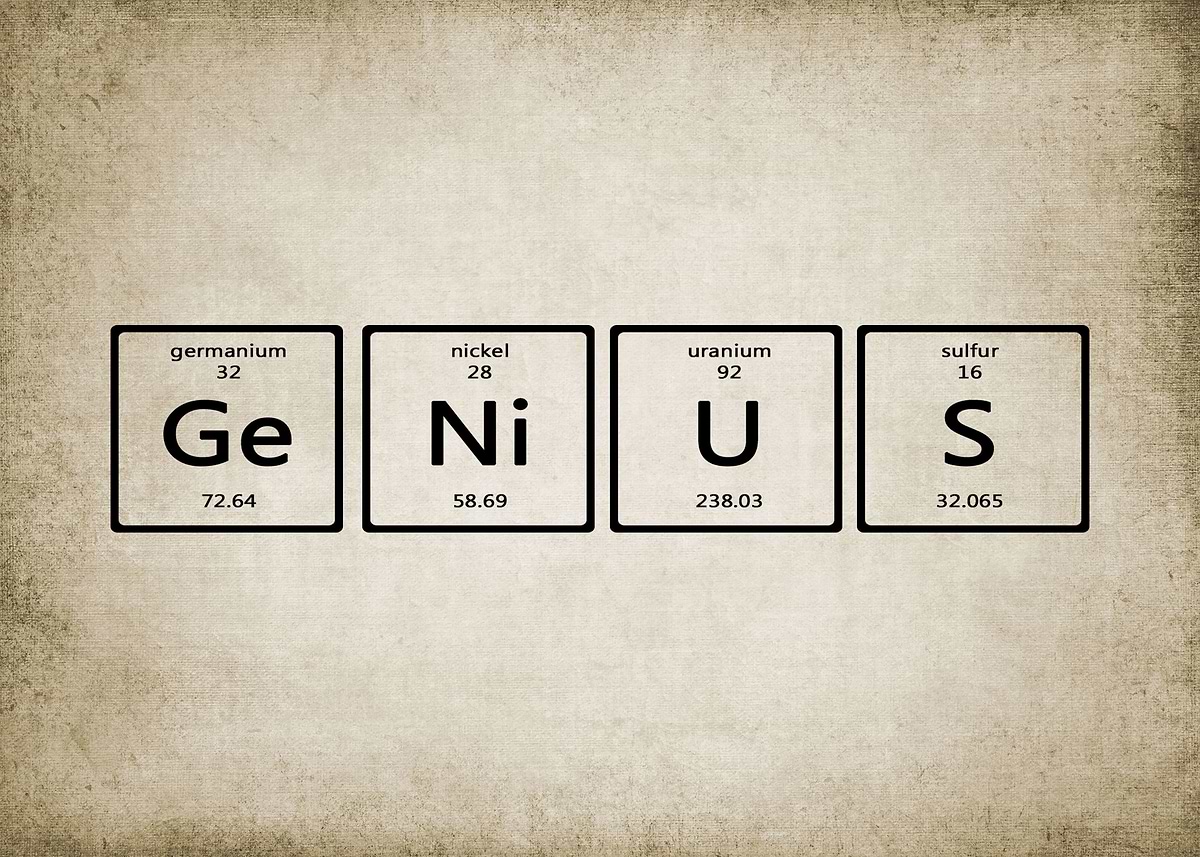 'Genius vintage' Poster, picture, metal print, paint by Designersen ...