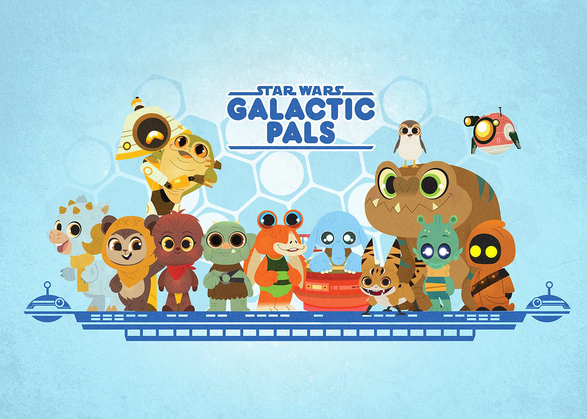 Galactic Pals' Poster, picture, metal print, paint by Star Wars