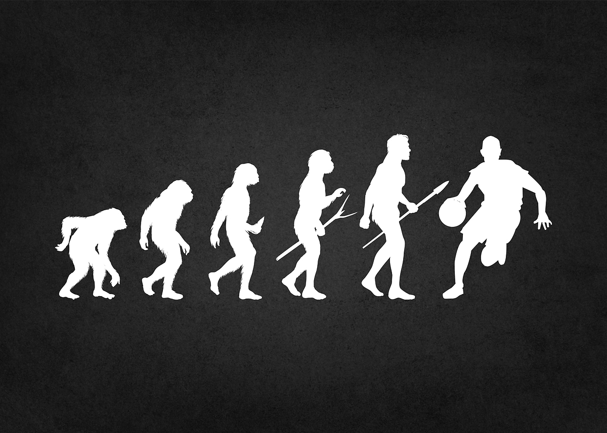 'evolution of basketball' Poster, picture, metal print, paint by ...