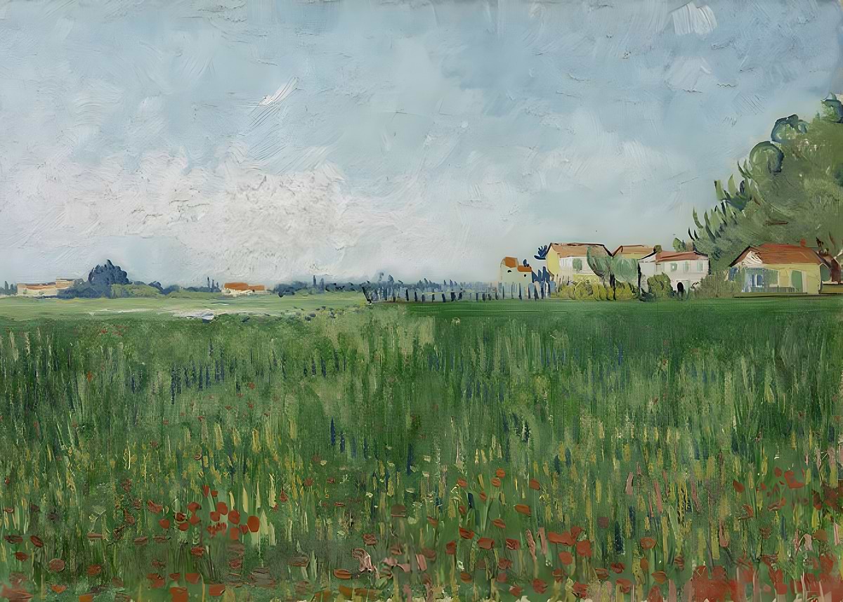 'Field with Poppies Arles' Poster, picture, metal print, paint by ...
