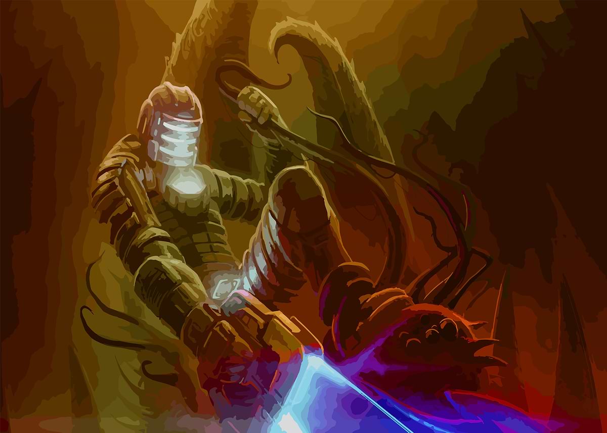 Dead Space Horor Clasik' Poster, picture, metal print, paint by