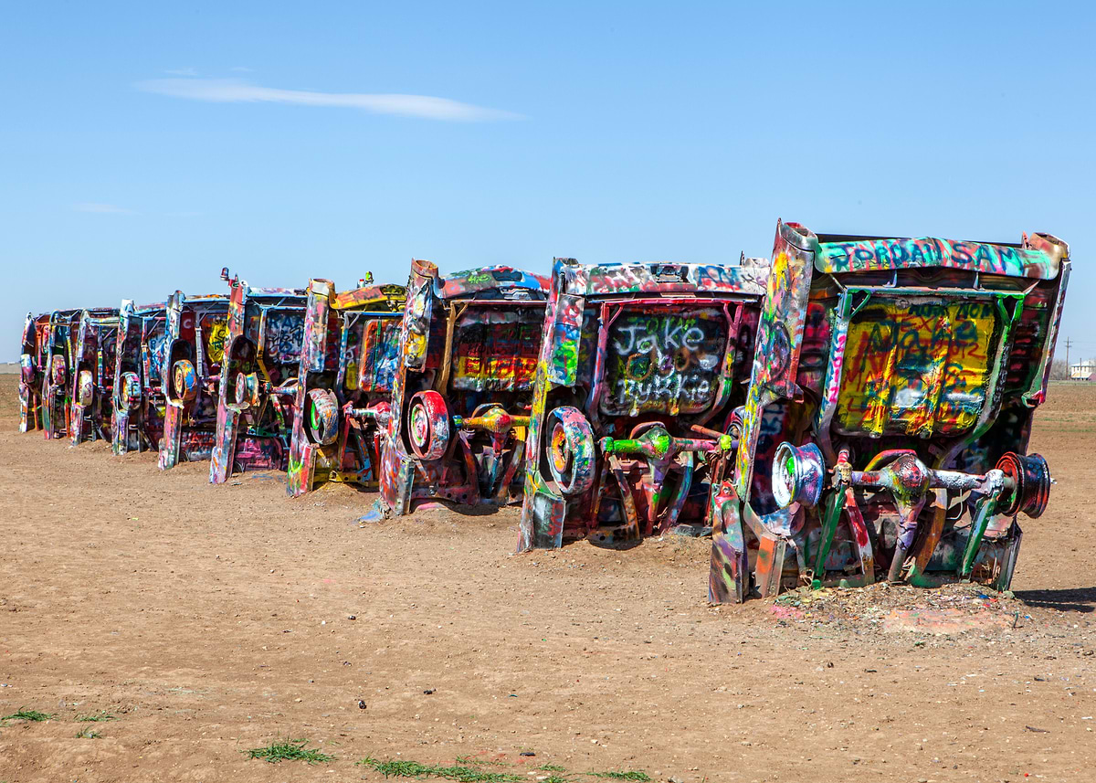 'Cadillac Ranch' Poster, picture, metal print, paint by David Hare ...