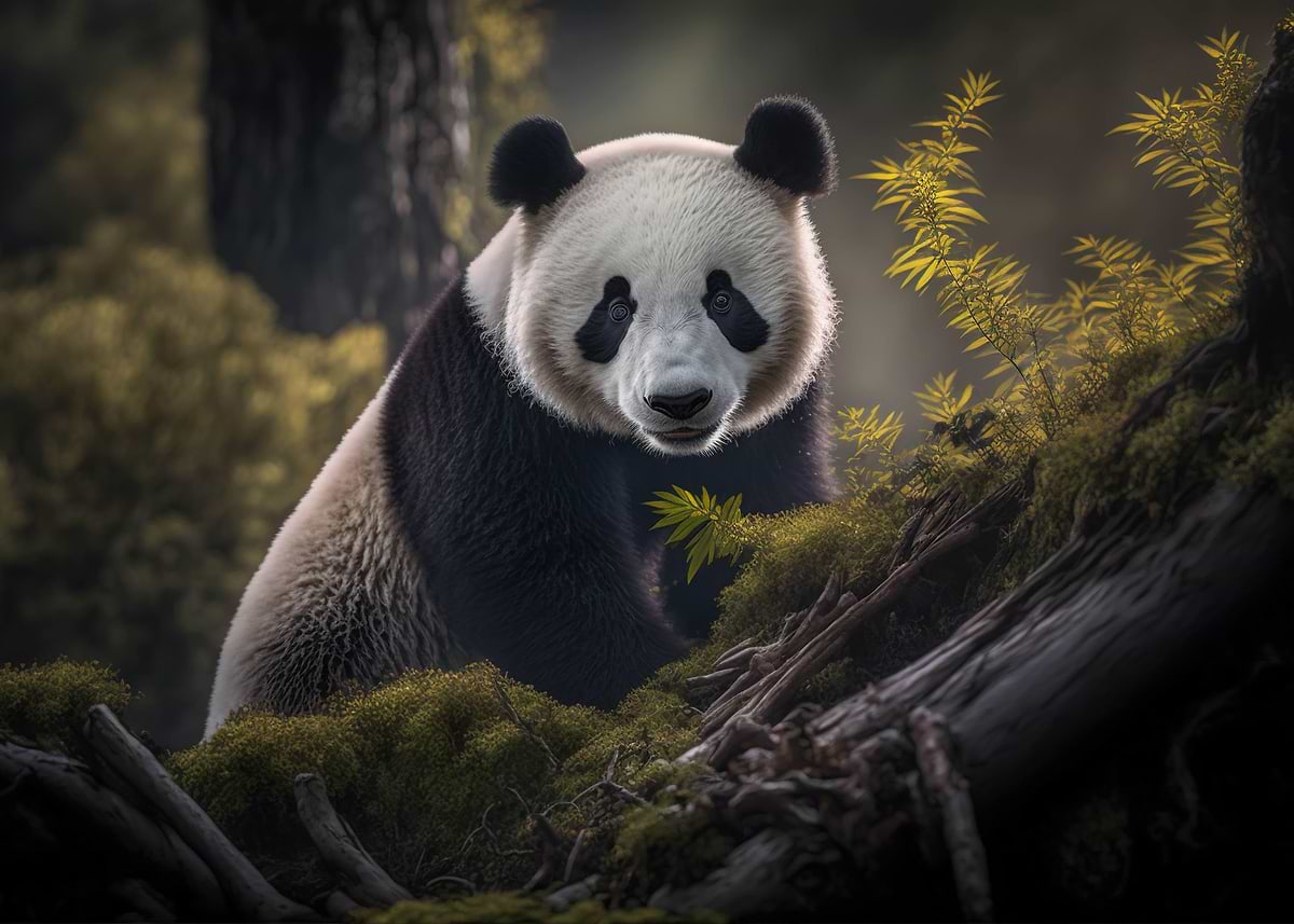 'Panda verge of extinction' Poster, picture, metal print, paint by Sam ...