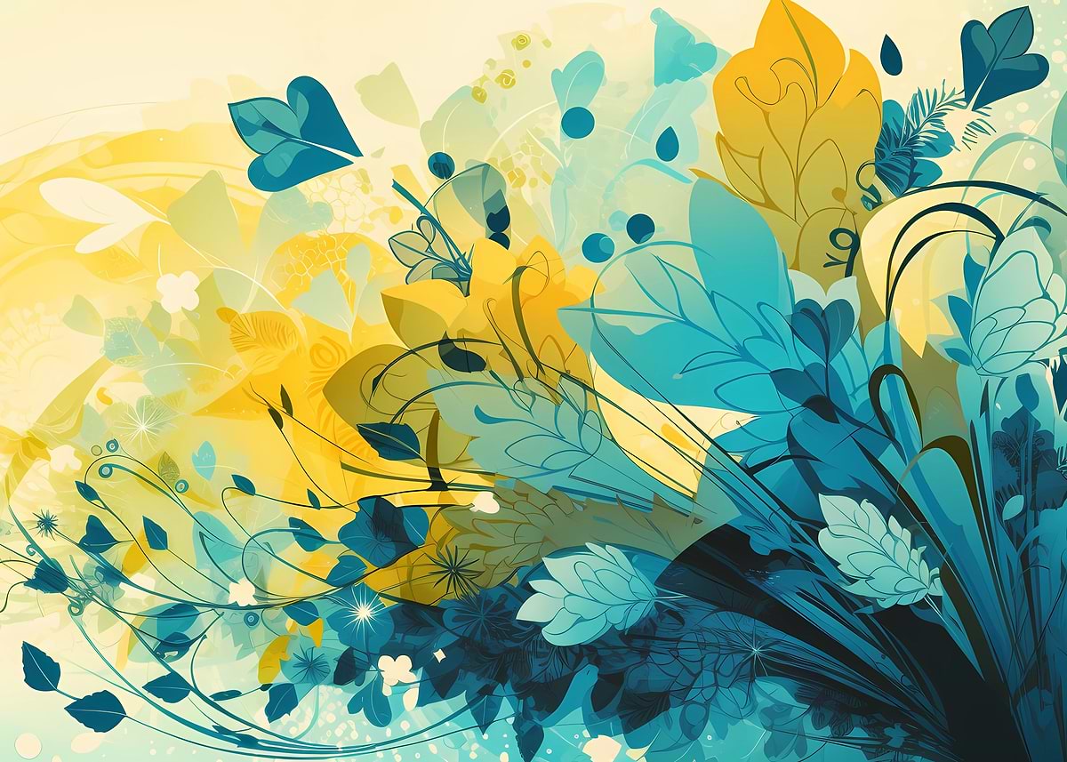 'Beautiful floral pattern' Poster, picture, metal print, paint by Jiri ...
