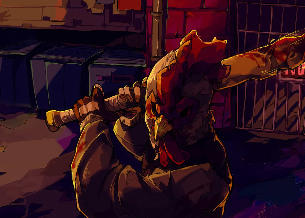 Richard Hm2 'Richard Hotline Miami' Poster, picture, metal print, paint by simple ...