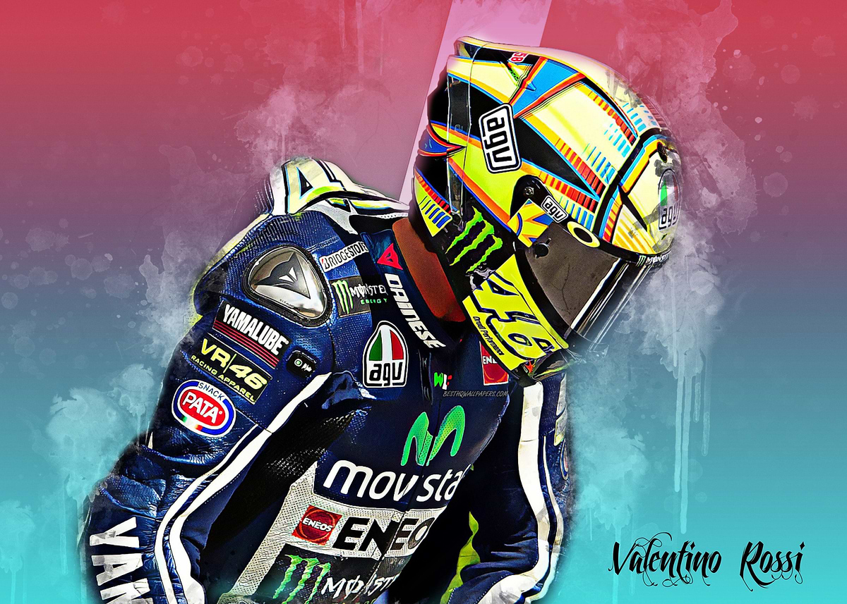 Legend Valentino Rossi' Poster, picture, metal print, paint by