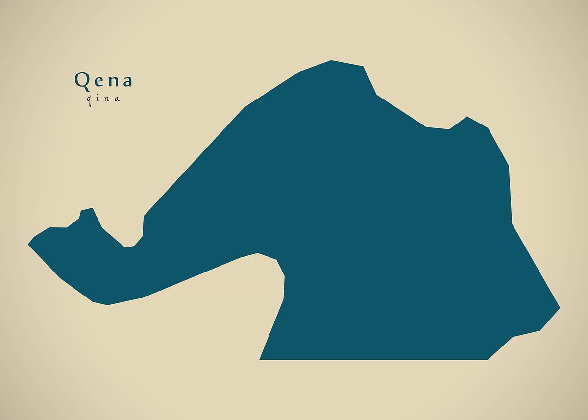 Qena Postal Code 'Qena governorate map' Poster, picture, metal print, paint by Ingo ...