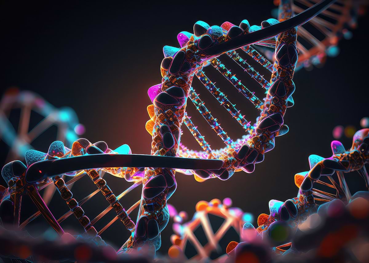 'The DNA Code Revealed' Poster, picture, metal print, paint by Bramcrye ...
