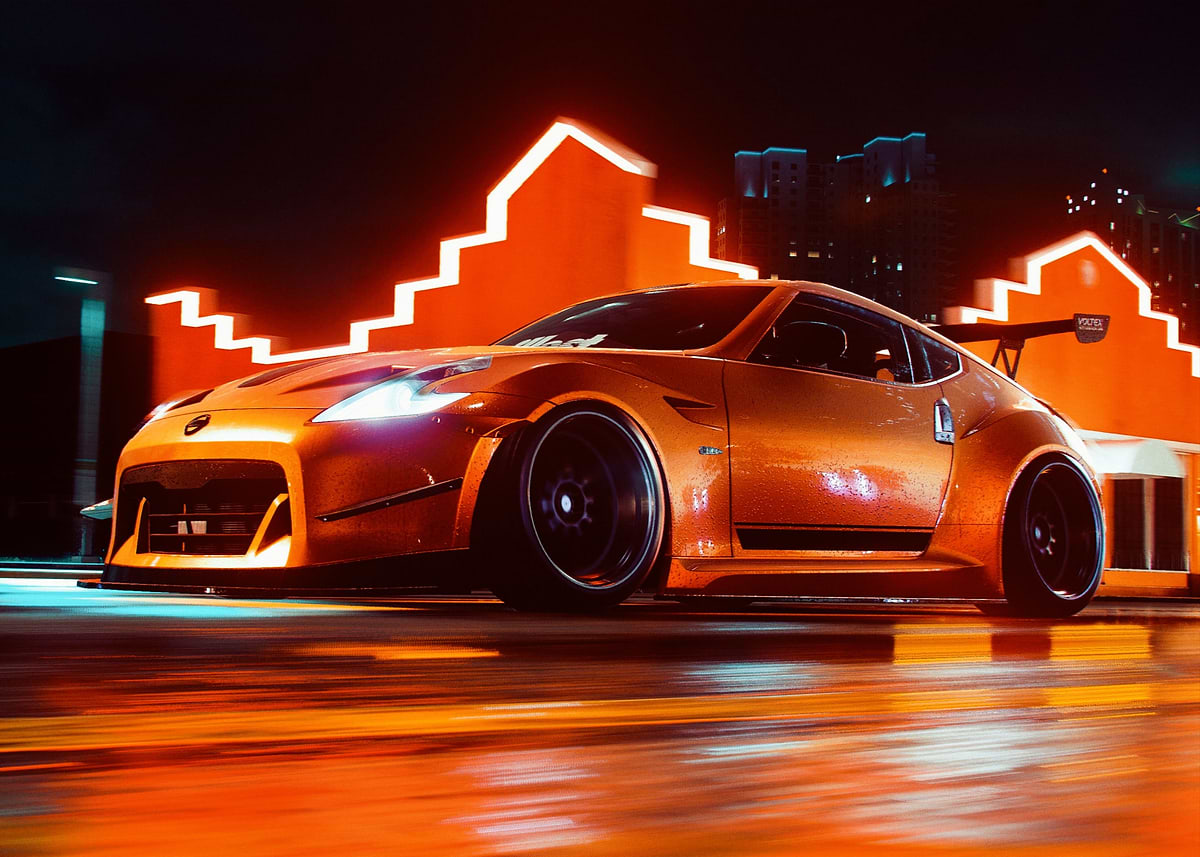 'Street Racing' Poster, picture, metal print, paint by Kw Supers | Displate