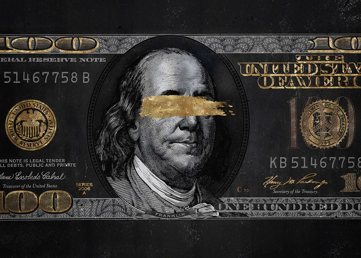 'Cash Dollar Bill Benjamin' Poster, picture, metal print, paint by Uber ...