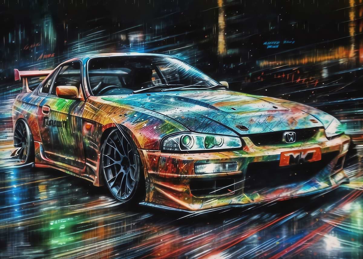 'Nissan JDM Drift Cars' Poster, picture, metal print, paint by Adryan ...