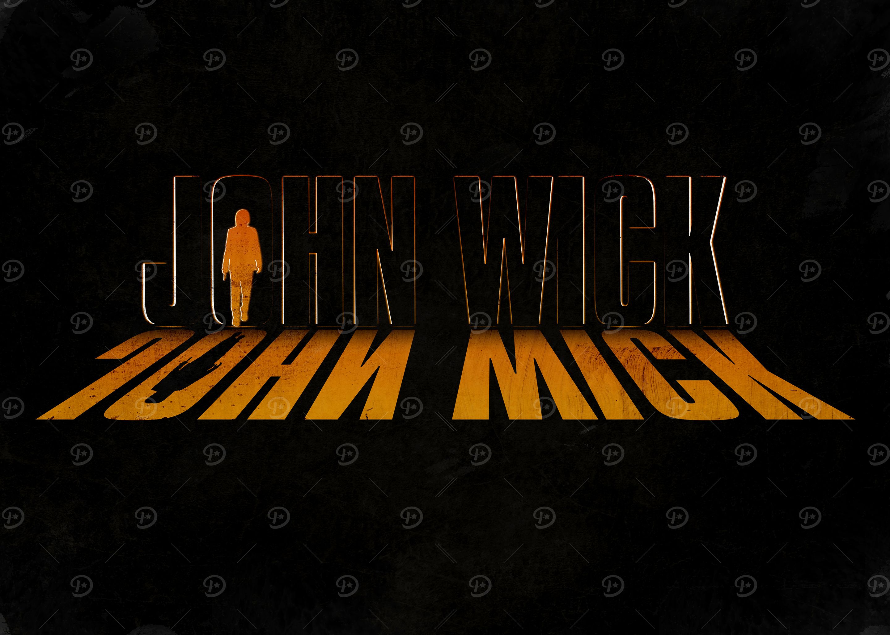 John Wick: Iconic Title Design' Poster, picture, metal print