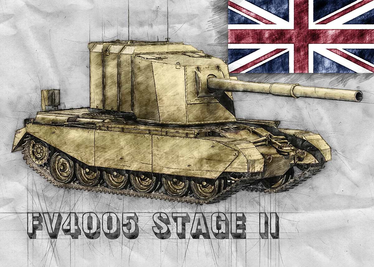 'FV4005 Stage II' Poster, picture, metal print, paint by Pixxelworks ...
