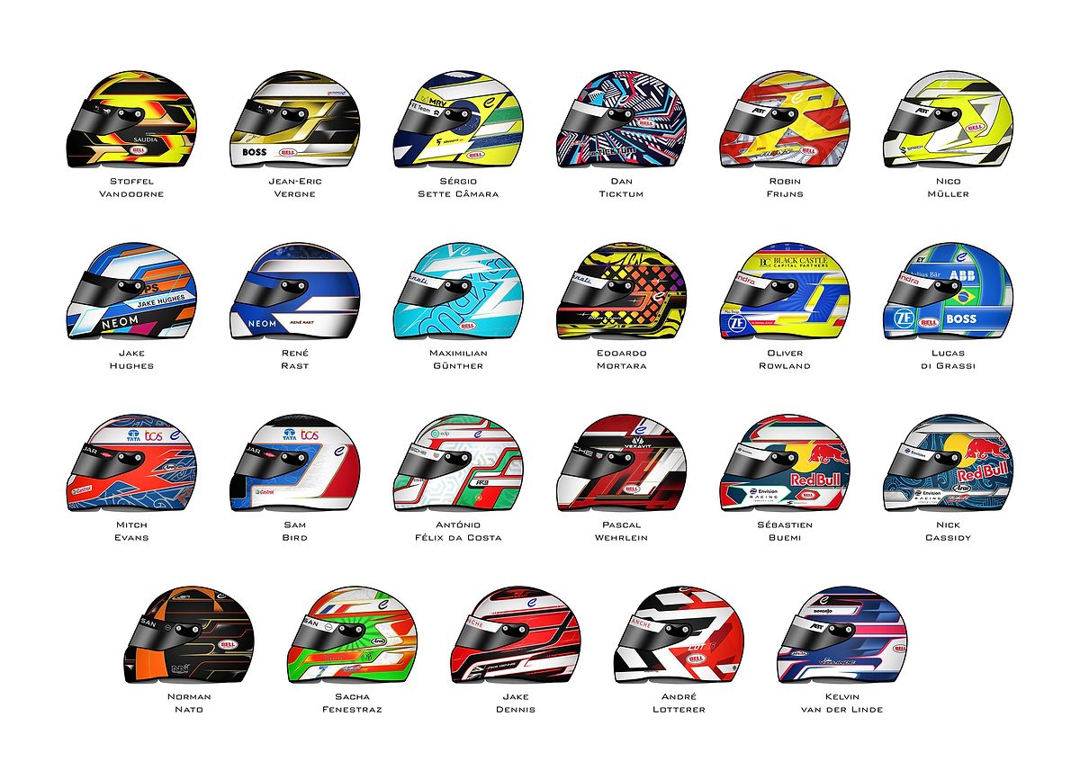 'Formula 1 helmets' Poster, picture, metal print, paint by Mad Crabs ...
