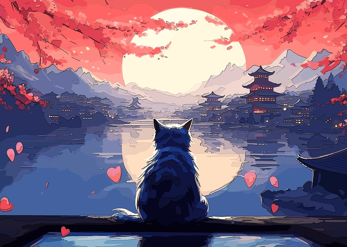 Displate ディスプレイット化け猫　メタルポースター e62387cb63ed88e5e3229e599b82b5