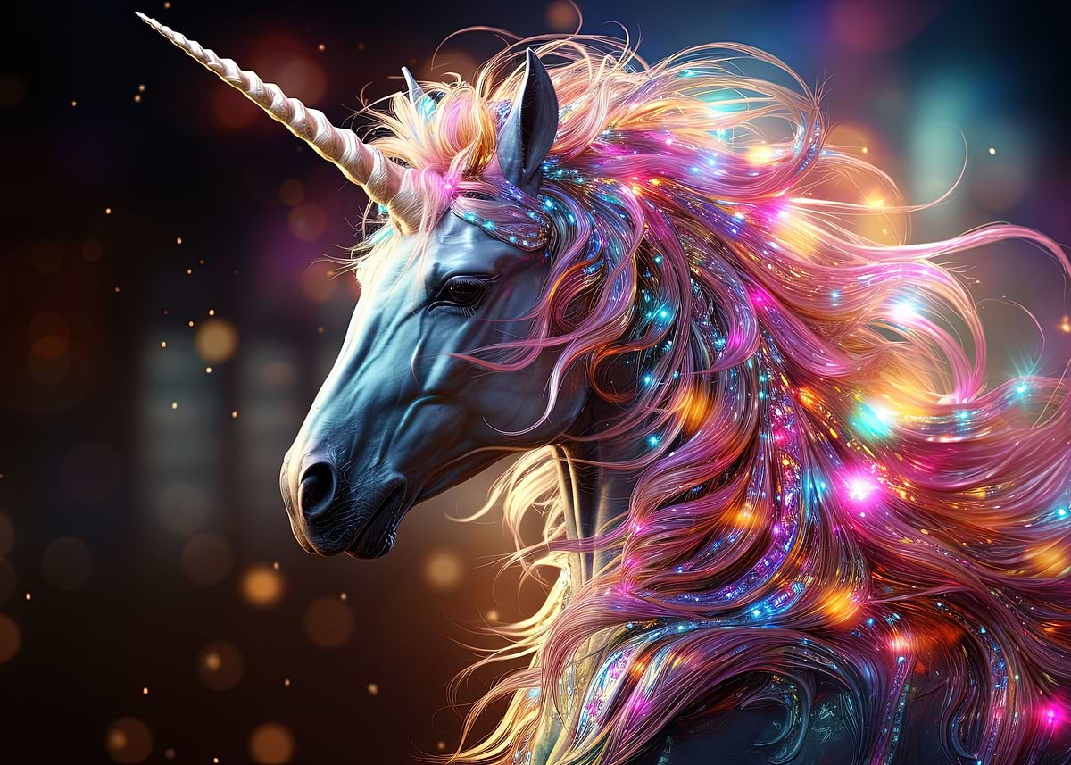 Majestic Unicorn' Poster, picture, metal print, paint by Youwantit