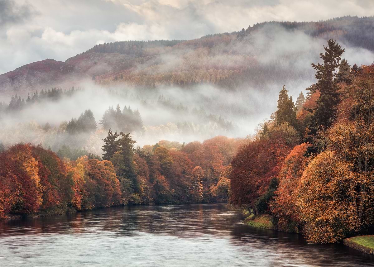Dunkeld Spring 'River Tay Dunkeld Scotland' Poster, picture, metal print, paint by ...